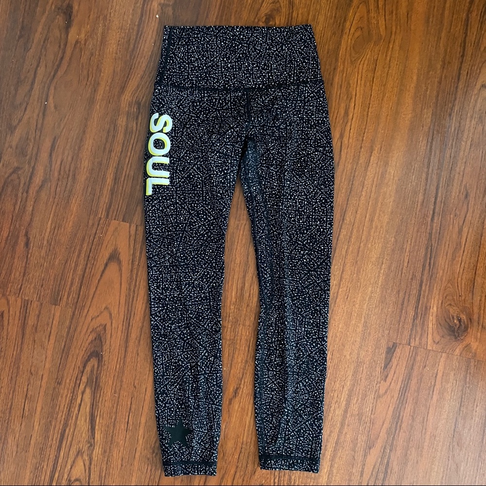 Lululemon x SoulCycle Black/White Pattern Leggings